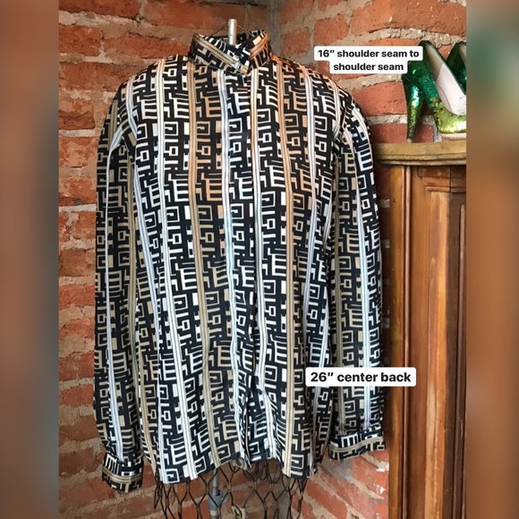 Geometric vintage blouse - Picture 3 of 3